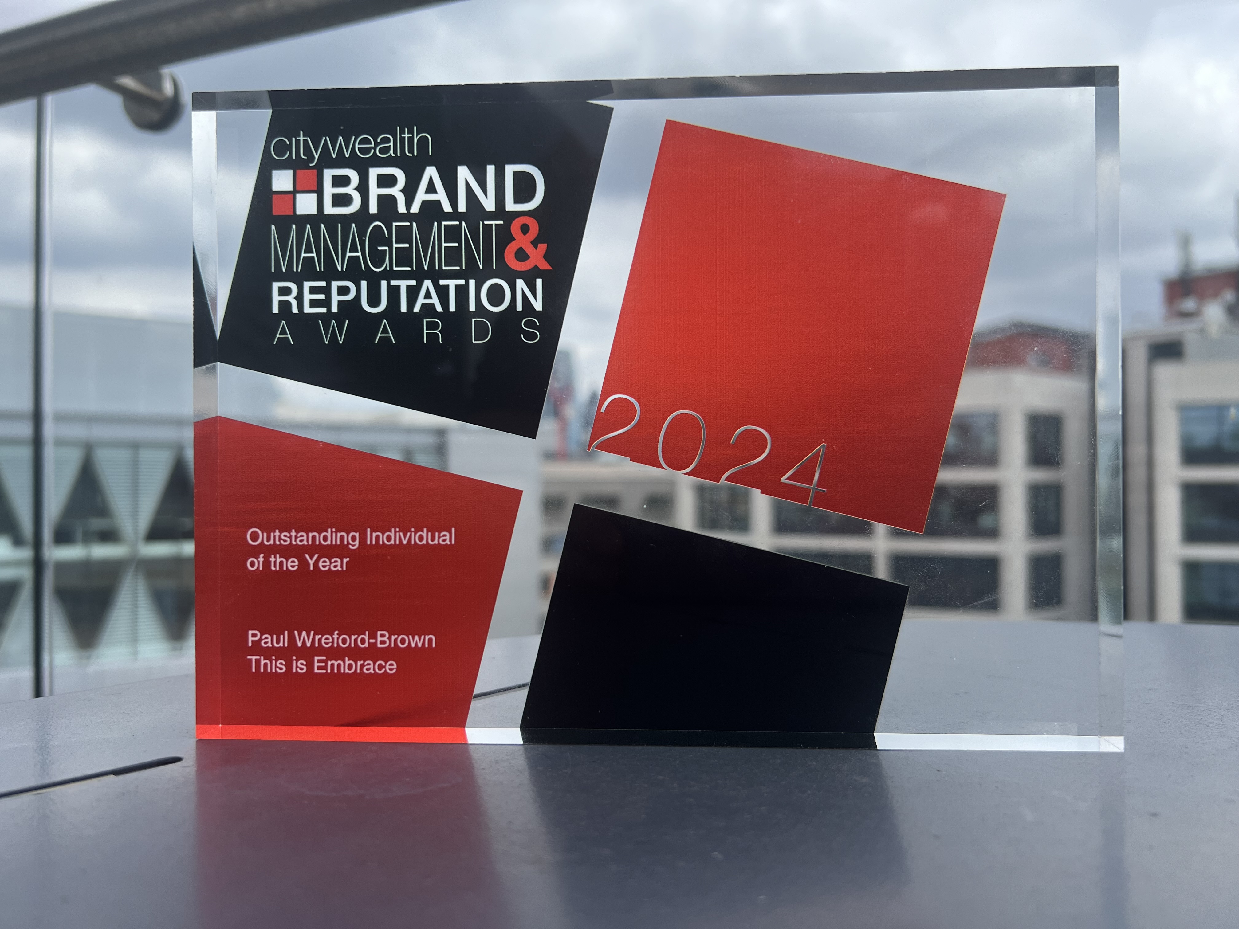Paul Wreford-Brown recognised at Citywealth Brand Management & Reputation Awards